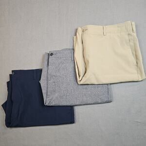Ben Hogan Mens 44 Performance Casual Golf Shorts Navy Gray Khaki LOT OF 3